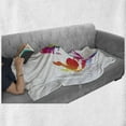 thumbnail image 6 of Soccer Soft Flannel Fleece Throw Blanket, Soccer Man Kicks the Ball in the Air Watercolors Success Energy Feet Illustration, Cozy Plush for Indoor and Outdoor Use, 50" x 70", Multicolor, by Ambesonne, 6 of 6