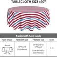 thumbnail image 2 of 4th of July Tablecloth Red White and Blue Tablecloth Stripe Round Tablecloth 60 Inch Washable Reusable Patriotic Tablecloth for Parties Dinner Picnic Dining Kitchen Decor, 2 of 5