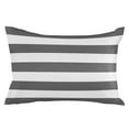 thumbnail image 2 of Grey Stripes Standard Size Pillow Cover, Pillowcase Protectors with Zipper, Breathable Decorative Throw Pillow Case Cover, Simple Gray White Texture Pillow Shams for Couch Sofa 20x26Inch, 2 of 8