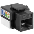 thumbnail image 4 of Cmple - RJ45 Keystone Jack 90 Degree Cat6 Keystone Jack Insert Punch Down RJ45 Connectors Female for Wall Plates, Patch Panels, Patch Cables, Ethernet Cables - Black, 4 of 5