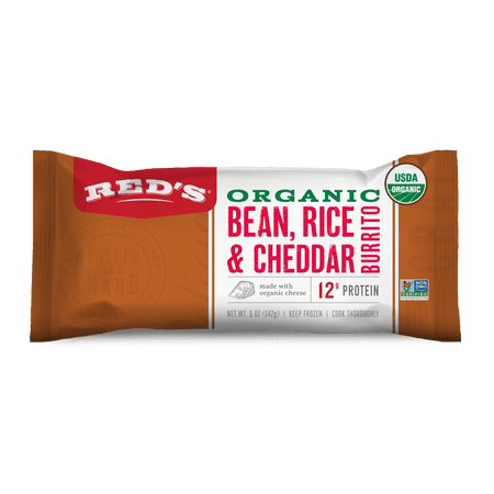 BEAN, RICE & CHEDDAR ORGANIC BURRITO, BEAN, RICE & CHEDDAR