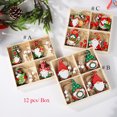 thumbnail image 2 of 12Pcs/Set Christmas Wooden Hanging Crafts Multi Santa Clause Ornament For Xmas Party Home Decorations Kids DIY Painting Gifts, 2 of 5