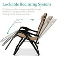 thumbnail image 6 of Best Choice Products Oversized Zero Gravity Chair, Folding Recliner w/ Removable Cushion, Side Tray - Wheat, 6 of 8
