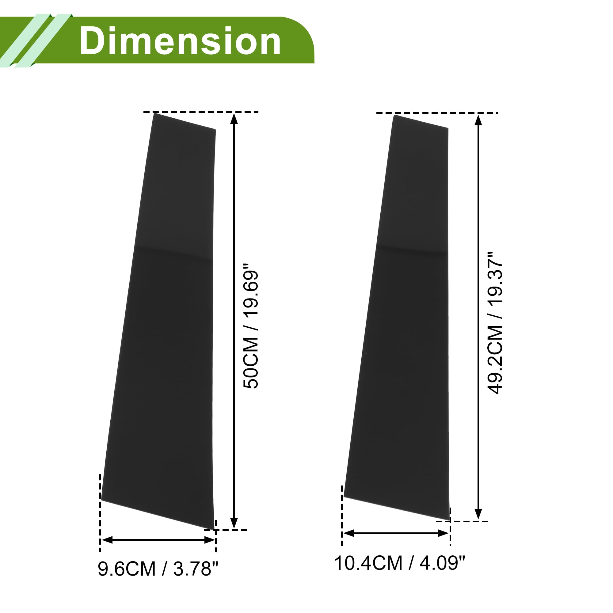 Unique Bargains 4Pcs Anti Scratch Sticker Window Trim For Dodge 2019-2023 Black