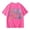 Pink, variant on Girls Summer Short Sleeve T Shirt Cute Number Print Casual Top for Children Playful Graphic Tee Soft Daily Crew Neck Unisex Black 3 Years-4 Years
