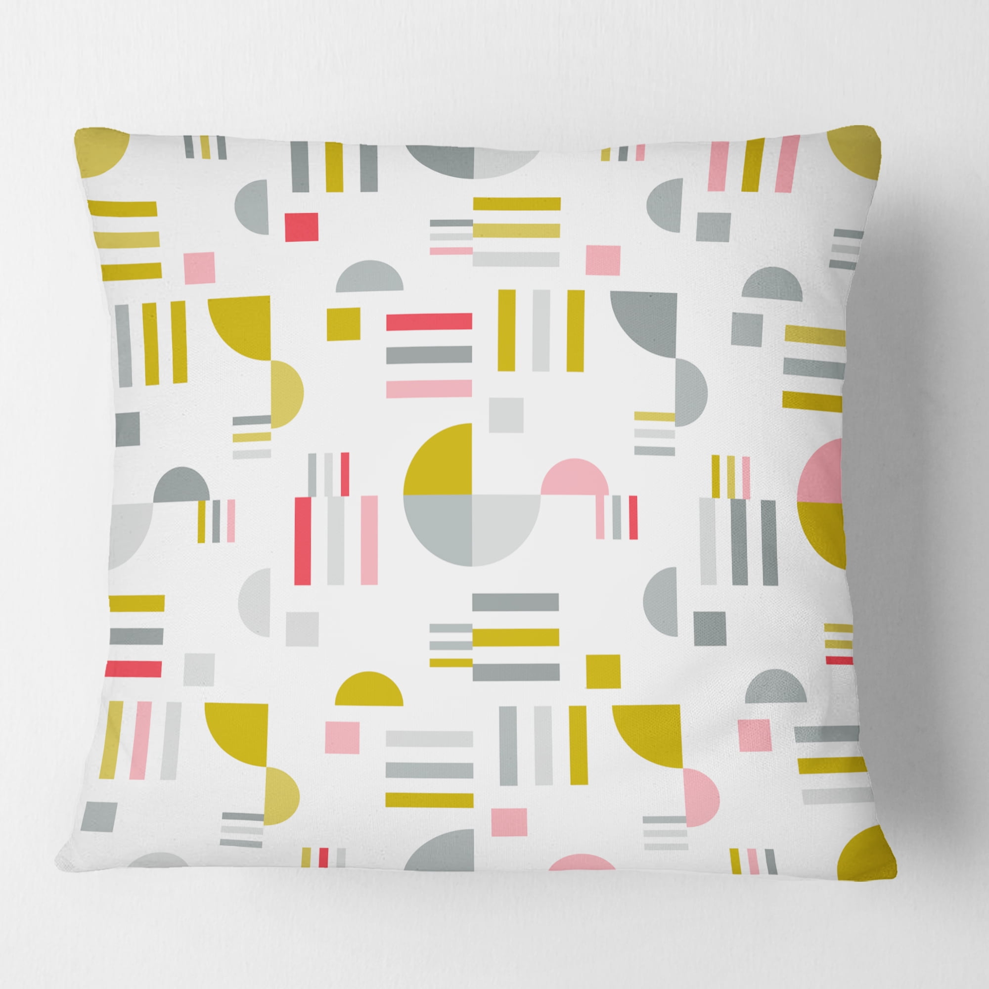 Designart Retro Abstract Design XVI' Mid-Century Modern Throw Pillow - 18x18