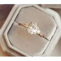 vylahjewellery 1.50 Ct Oval Cut Customize Diamond Ring Moissanite Anniversary Forever One Plated White Gold Gift Ring for Women