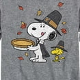 thumbnail image 3 of Peanuts - Snoopy and Woodstock Thanksgiving Scene - Toddler and Youth Long Sleeve Graphic T-Shirt, 3 of 6