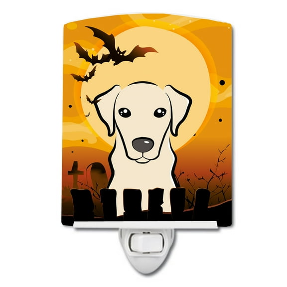 Halloween Yellow Labrador Ceramic Night Light
