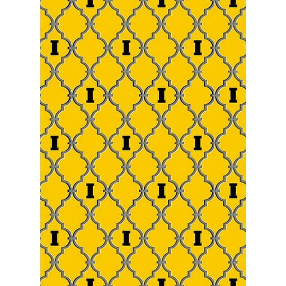University Of Iowa 100% Cotton Trellis Pattern