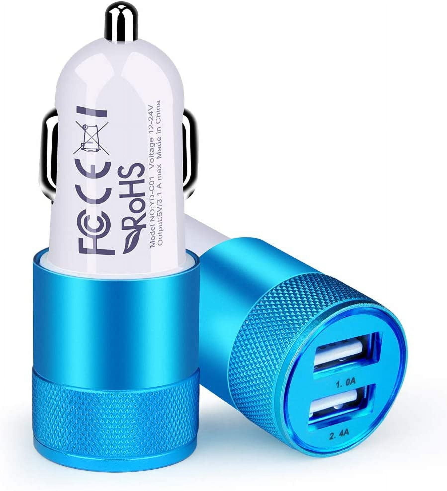 MHAWBL-Cigarette Lighter Adapter, USB Car Charger, 3.4a Fast Charging Dual-Port Cargador de Carro for iPhone 17 16 15 14 13 12 SE 11Pro Max X XR XS Max Plus, Samsung Galaxy S25 S24 S23 S22 S21 S20 A1