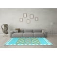 thumbnail image 3 of Ahgly Company Indoor Square Abstract Light Blue Contemporary Area Rugs, 4' Square, 3 of 4