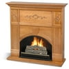 Real Flame Arched Carthage Fireplace, Oak