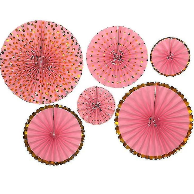 Tire de la flor Flor de papel hecha a mano Decoración tridimensional para fiestas Boda 6 piezas