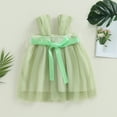 thumbnail image 4 of Douhoow Toddler Baby Girls Princess Dress 3D Flower Sleeveless Layered Tulle Dress, 4 of 10