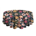thumbnail image 5 of Pioneer Flower Floral Print Pattern Round Tablecloth 60"x60",Wrinkle Wipeable Table Cloth for Kitchen Dining Room Picnic Patio Party, 5 of 6