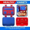 thumbnail image 4 of Lonchera Bento Kinsho para niños pequeños con 5 secciones, color azul, 4 of 7