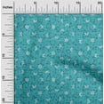 thumbnail image 1 of oneOone Cotton Cambric Turquoise Blue Fabric Texture & Triangle Geometric Sewing Craft Projects Fabric Prints By Yard 42 Inch Wide, 1 of 4