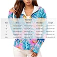 thumbnail image 3 of Uaswgudfs Women's Summer Hooded Zip-Up Sun Protection Jacket with Thumbholes, Tropical Pineapple Floral Print Casual Beach Cover Up, 3 of 5