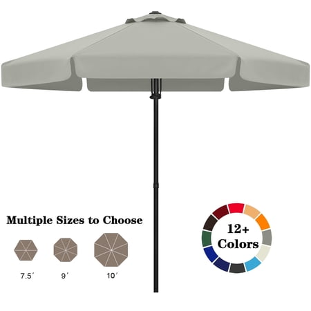 Condition photo showing Good Condition for abccanopy 7.5ft outdoor market hand push patio umbrella with hanging edge 12+colors light gray