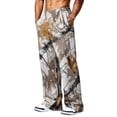thumbnail image 5 of Havenx Men's Camo Sweatpants Wide Leg Dry Leaf Print Elastic Waist Sweat Pant with Pockets Open Bottom Camouflage Bottoms Casual Fashion Y2k Loose Fit Jogger Clothing,Gray 2XL, 5 of 7