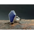 thumbnail image 3 of Solid 925 Sterling Silver Coffin Ring, Natural Blue Sapphire Gemstone Ring, Beautiful Handcrafted September Birthstone Gifts For Women/Men, 3 of 6