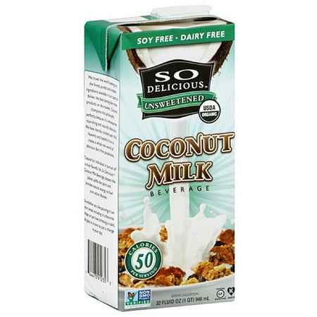 So Delicious Unsweetened Coconut Milk, 32 oz (Pack of 12)