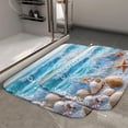 thumbnail image 2 of 1pc Seashells on the Beach Absorbent Non-Slip Bathroom Thickened Flannel Rug Decor,Soft,Quick Drying,Suitable For Indoor/outdoor Use,Bathrooms,Bedrooms,Kitchens,Terrace,Laundry Rooms,16"x24", 2 of 9