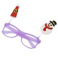 thumbnail image 5 of KAKOWELY Gafas para fiesta navideña - Marcos para gafas navideñas, accesorios para fotos de disfraces navideños y decoraciones para fiestas navideñas, 5 of 5
