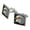 Silver, variant on Stoic Bald Eagle Square Cufflink Set - Silver or Gold