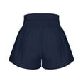 thumbnail image 6 of QATAINLAV Womens High Waist Athletic Shorts Summer Running Workout Tennis Short Pants Solid Stretchy Casual Gym Yoga Shorts with Pockets Navy S Saving Sales, 6 of 9