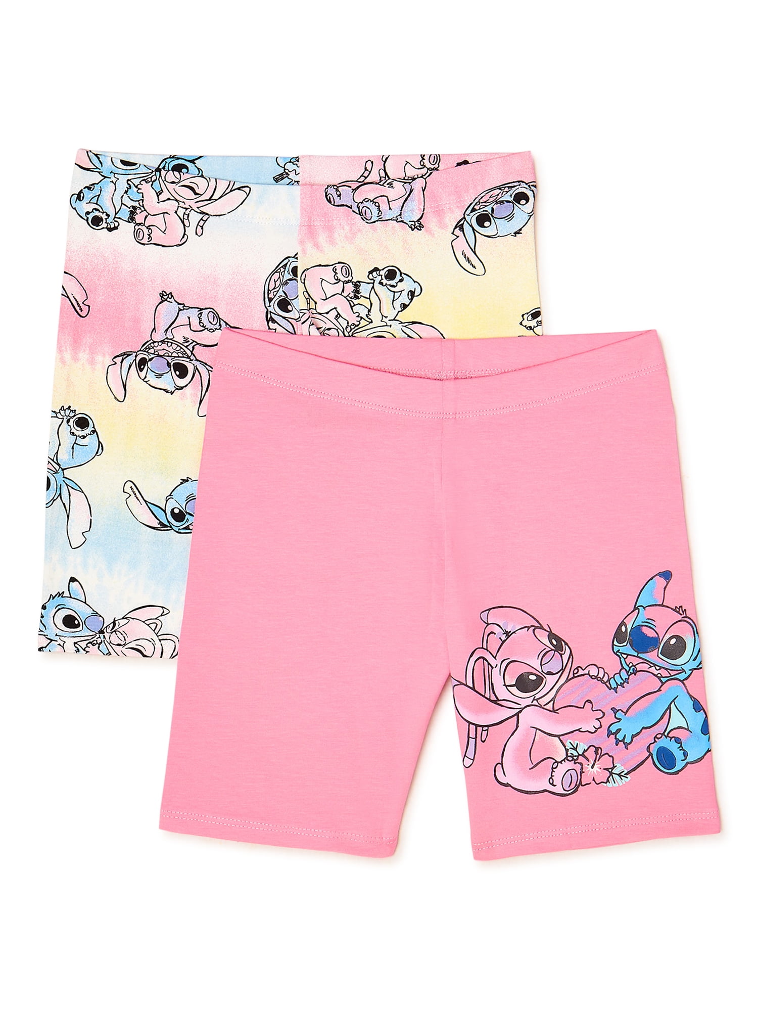Disney Girls Stitch Bike Shorts, 2-Pack, Sizes 4-16 - Walmart.com