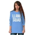 thumbnail image 4 of Llama Squad Save The Drama Alpaca BFF Women's Long Sleeve T Shirt Brisco Brands M, 4 of 6