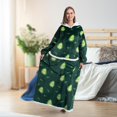 thumbnail image 3 of Blanket Hoodie Robe With Giant Pocket Lamb Lined Design For Spring Winter Fall Sleeping Wear, 3 of 6
