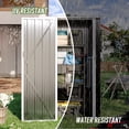 thumbnail image 4 of Sunmthink 3'x3' Small Metal Storage Shed, Storage with Lockable Doors, Garden Shed Tool Shed, Black, 4 of 7