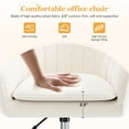 thumbnail image 5 of COOLHUT Office Desk Chair with Padded, Velvet Vanity Chair with Back and Wheels, Home Office Chiar with Sliver Legs, Height Adjustable, Rolling Chair for Vanity Room, Makeup Room, Bedroom, Beige, 5 of 8