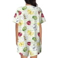 thumbnail image 3 of Picia Insects Pajamas Sets for Women Soft Short-Sleeved Pjs with Lounge Shorts Two Piece Sleepwear-XX-Large, 3 of 9