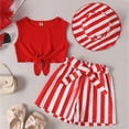 thumbnail image 2 of Girls Clothes Sleeveless Ruffle Tops Wide Leg Pants Kids Clothing Set 2 Pieces Summer Outfits Sleeveless T-shirt 2 Pcs Summer Dailywear Set 18-24 Months, 2 of 9