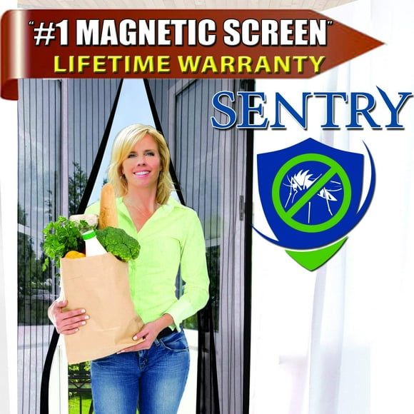 MAGNETIC SCREEN DOOR - Military Approved - Reinforced With Full Frame Hook and Loop Fasteners to Ensure All Bugs Are Kept Out - Tough and Durable