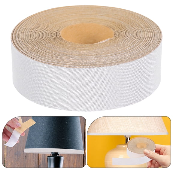 ORDDIART 2 Rolls White Cloth Lamp Shade Edging Strips for Home Decoration 196.50X0.79X0.04In