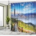 thumbnail image 5 of Ambesonne Scenery Shower Curtain, City Cosmopolitan Life, 69"Wx84"L, Multicolor, 5 of 5