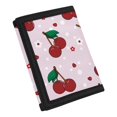 thumbnail image 2 of CHAQLIN Cherry Polka Dot Pattern Small Purse for Sports, Polyester Kids Trifold Wallet with Foldable Multi Compartment Teen Wallets, 2 of 6