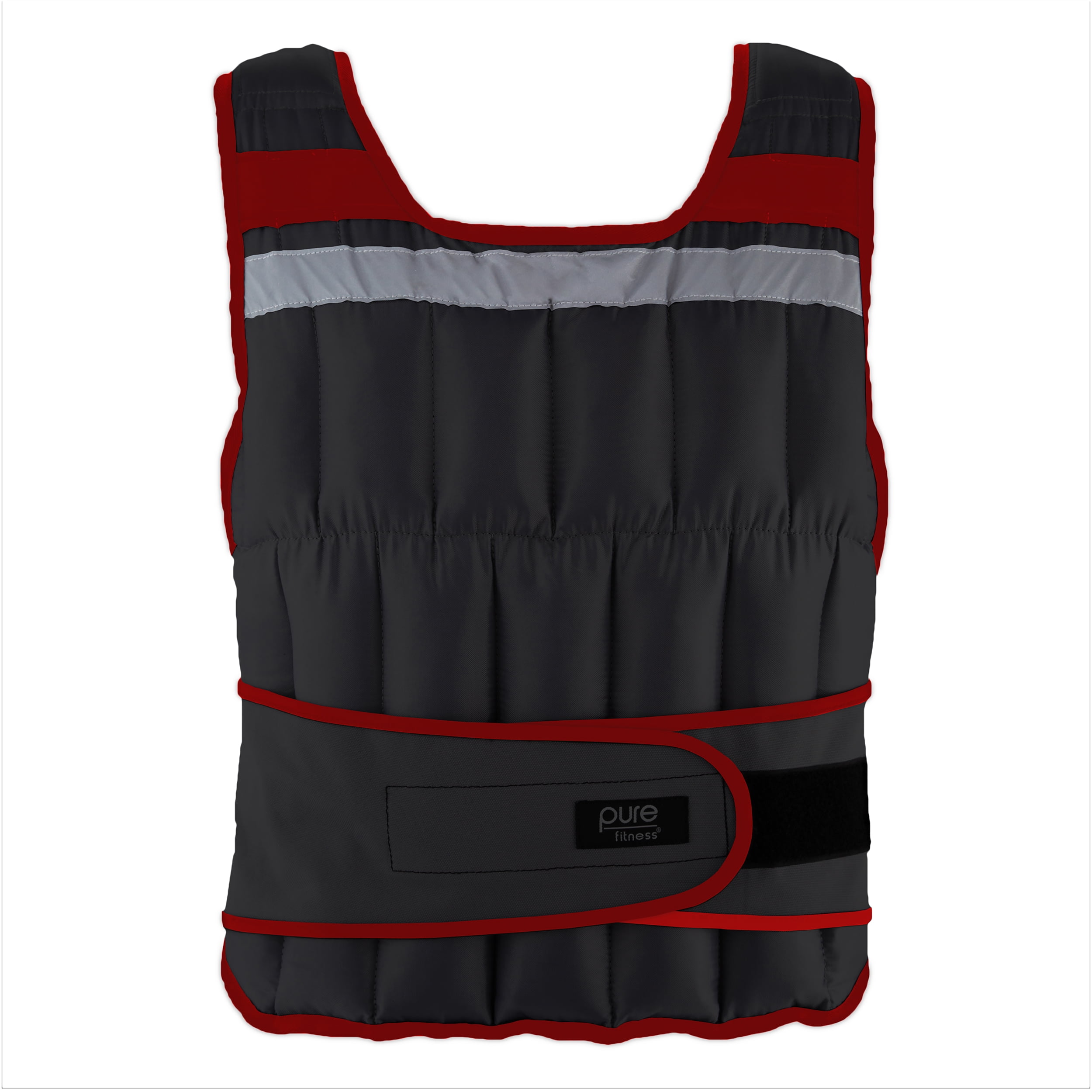 Pure Fitness Adjustable Weighted Vest 40 pound One Size Fits Most Black Red Walmart