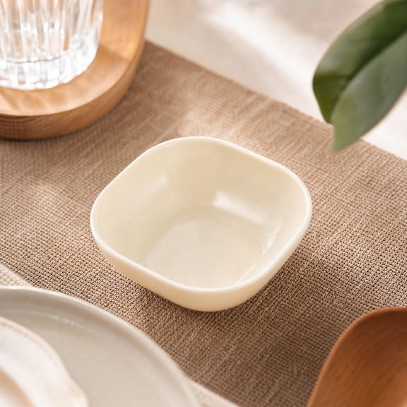 Rysoverian Small Condiment Dish Square Serving Bowl For Sauce Dessert Seasoning Kitchen Dining Table Use