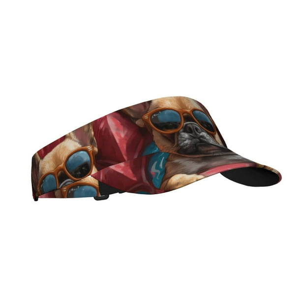 Balery French Bulldog In Sunglasses Gorra deportiva con visera ajustable para mujer y hombre (talla única)