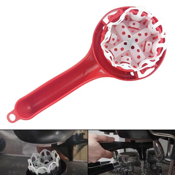 Cepillo de limpieza Desmontable perfecl para máquina de café espresso 57-59 mm cabezal rojo