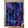 thumbnail image 4 of Fsddascl Blue Purple Sky Shower Curtain Set - 48" x 72" Washable Bathtub Curtain with 12 Hooks, Modern Black Star Night Nature Scenery Waterproof Fabric Stall Shower Curtains for Bathroom/Bathtub, 4 of 6