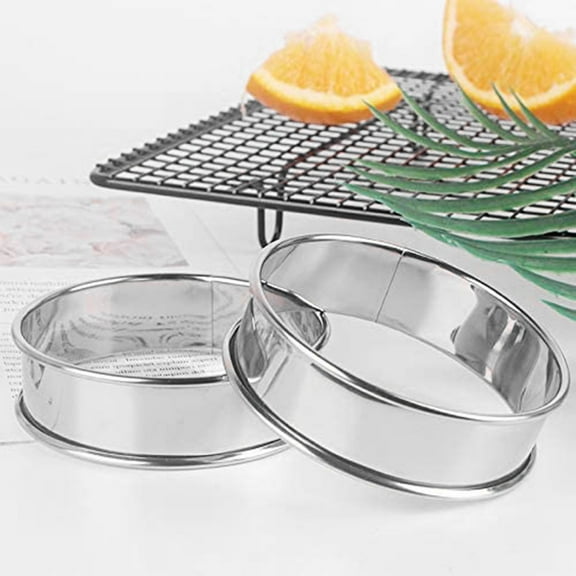 SPRING PARK 8cm Stainless Steel Round Cake Mold Mousse Cake Cutter Mould Baking Pastry Ring