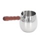 thumbnail image 1 of Mini Olla Portátil Para Calentar Leche, De Madera inoxidable 304, Boquilla Puntiaguda, Sartén Calentora de Mantequilla de Acero inoxidable para el Hogar, Picnic al Aire, 1 of 7