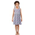 thumbnail image 6 of Girls Dress Red Cherries Bows Blue Plaid Sleeveless Dress for Girls Hem A-Line Casual Sundress, 6 of 7
